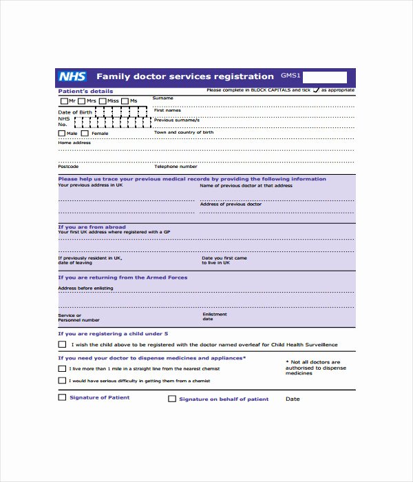 Patient Registration form Template Beautiful 11 Registration form Templates Free Word Pdf Documents