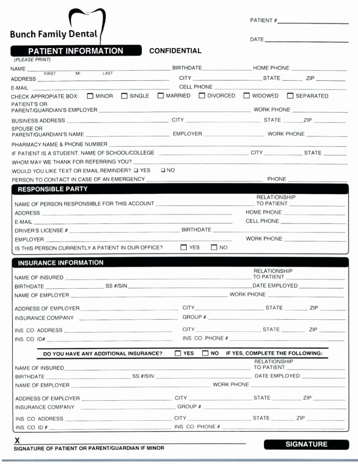 Patient Registration form Template Lovely Free Template for Medical History – Lamdep