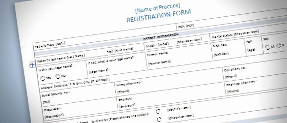 Patient Registration form Template Unique Patient Registration form Template for Word 2013