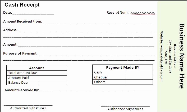 Payment Receipt Template Excel Best Of Receipt Templates