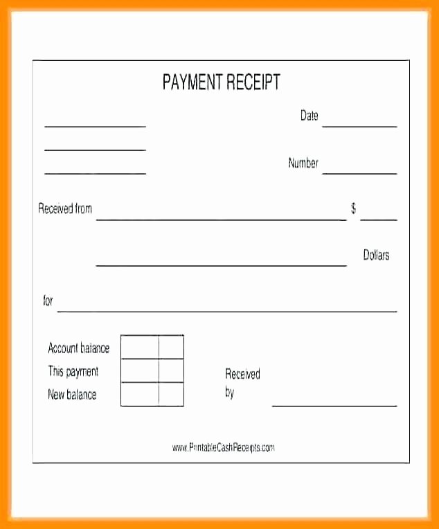 Payment Receipt Template Excel Fresh Cheque Payment Receipt format Pdf Template
