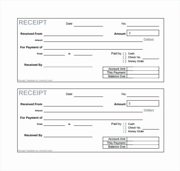 Payment Receipt Template Excel Inspirational Payment Receipt Template Excel Advance Bill organizer Free