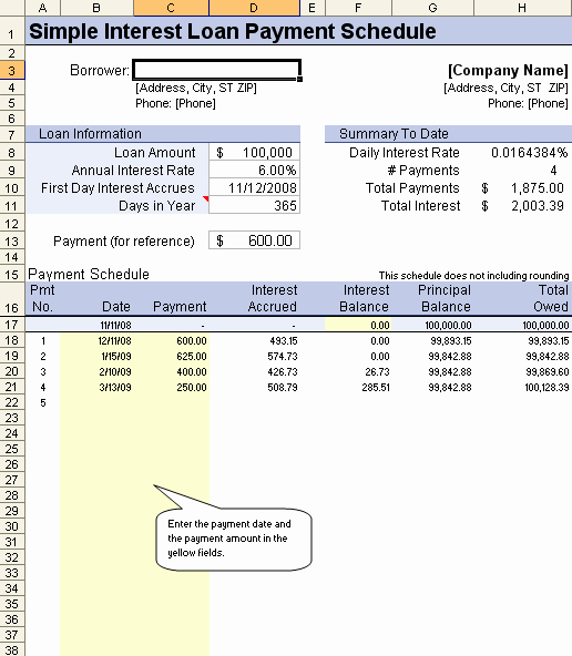Payment Schedule Template Excel New Loan Amortization Schedule and Calculator