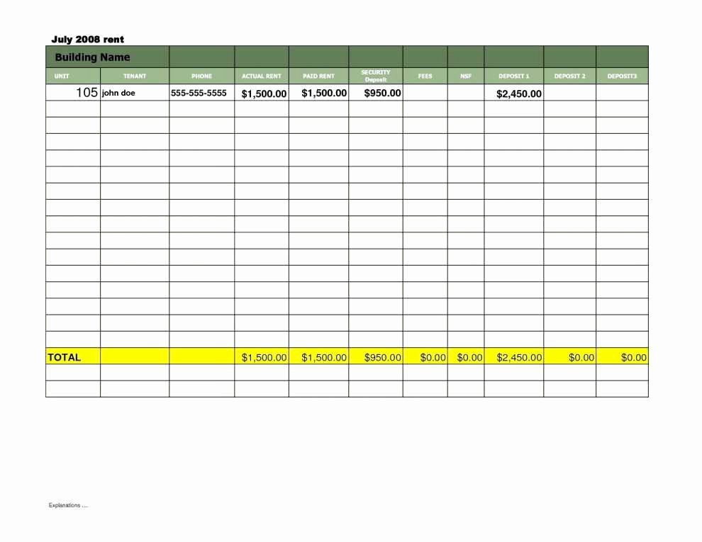 Payment Tracker Excel Template Lovely Rental Property Accounting Spreadsheet