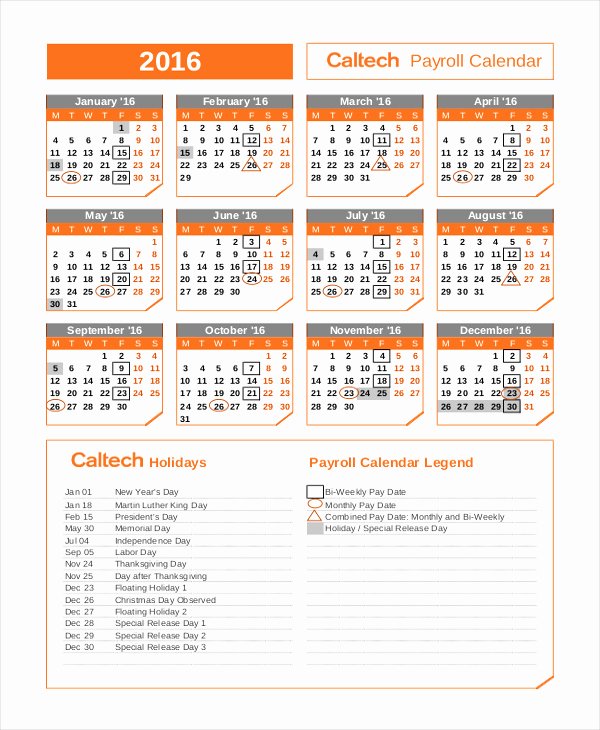 Payroll Calendar 2016 Template Awesome Semi Monthly Payroll Calendar 2018 2019 Template Twitter
