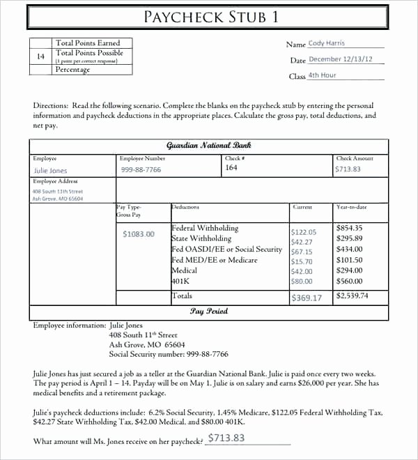 Payroll Check Printing Template Awesome Payroll Check Template – Drsclinic