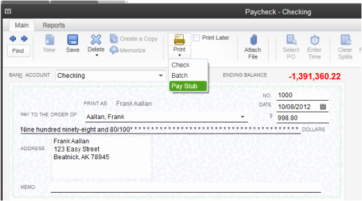 Payroll Check Printing Template Best Of Print Pay Stubs Quickbooks Learn &amp; Support