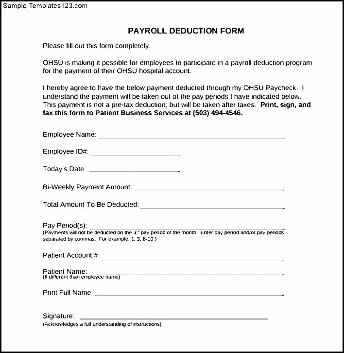Payroll Deduction Authorization form Template Best Of Employee Payroll forms Template – Azserverfo