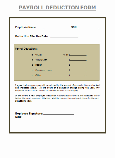 Payroll Deduction form Template Fresh 150 Payslip Templates