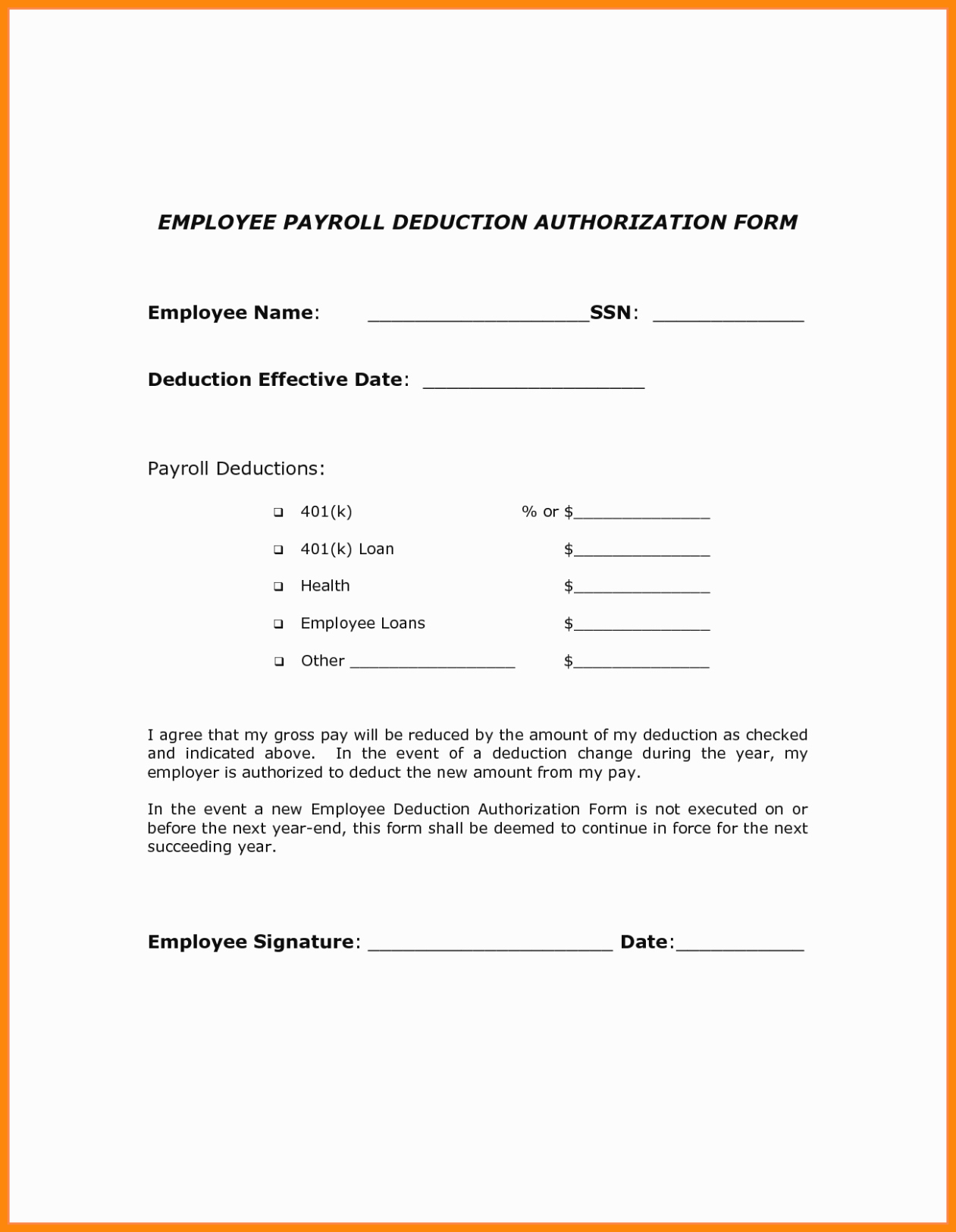 Payroll Deduction form Template Fresh Most Effective Ways to Over E Payroll