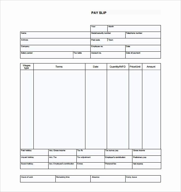 Payroll Stub Template Excel Inspirational 19 Pay Stub Templates Free Download