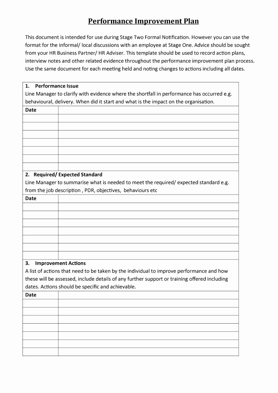 Performance Action Plan Template Unique Action Plan Templates Example Mughals