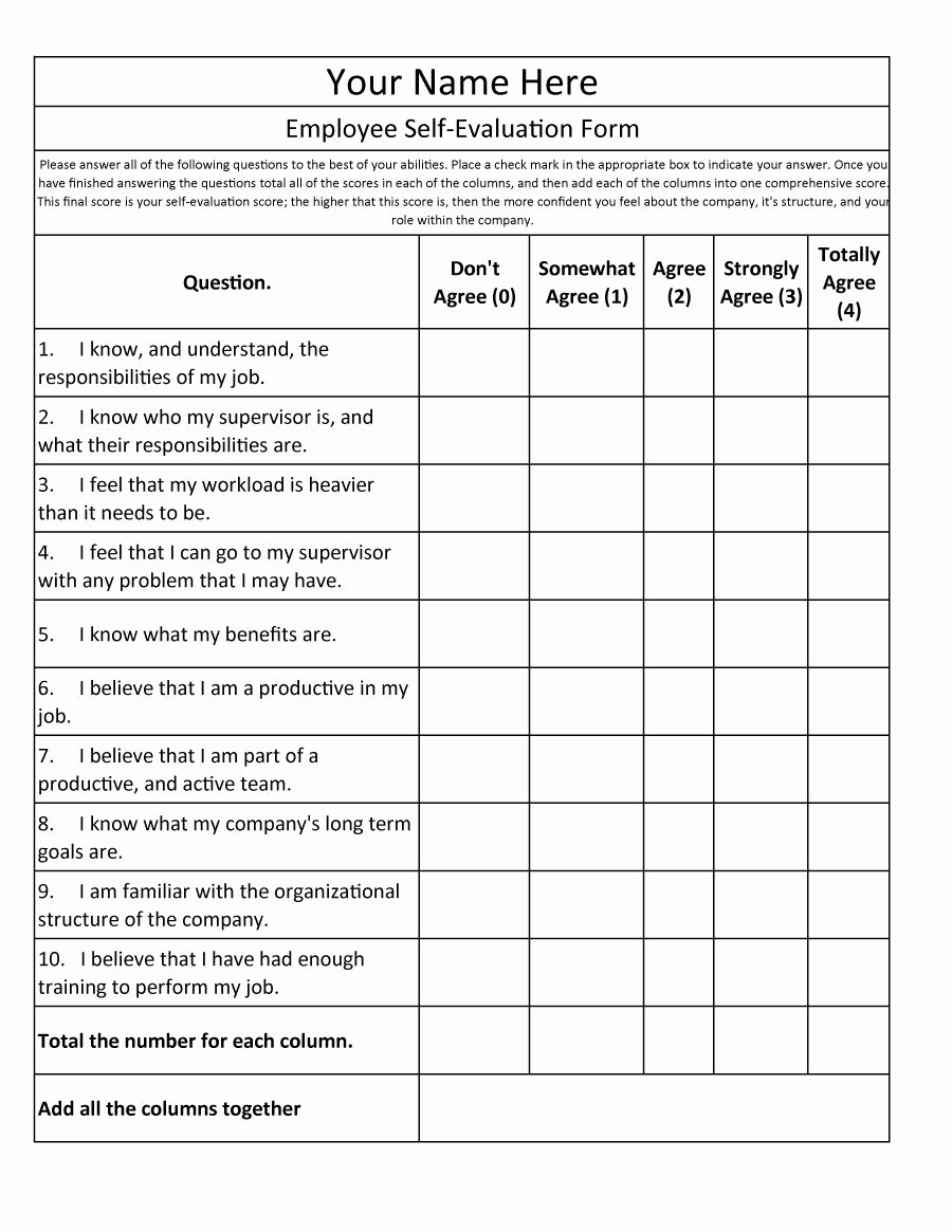 Performance Appraisal form Template Beautiful 46 Employee Evaluation forms &amp; Performance Review Examples