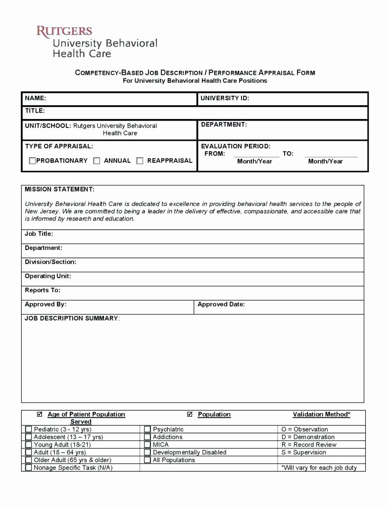 Performance Appraisal form Template Best Of Template Employee Appraisal form Template Word