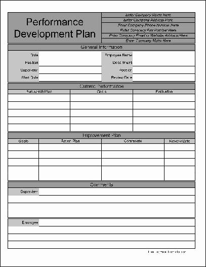Performance Development Plan Template Inspirational Free Personalized Wide Row Performance Development Plan