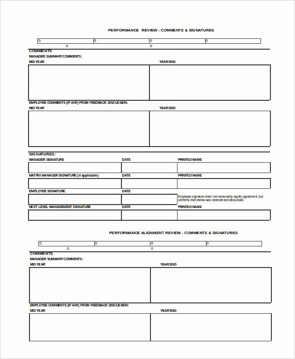 Performance Evaluation form Template Awesome Employee Performance Review Template