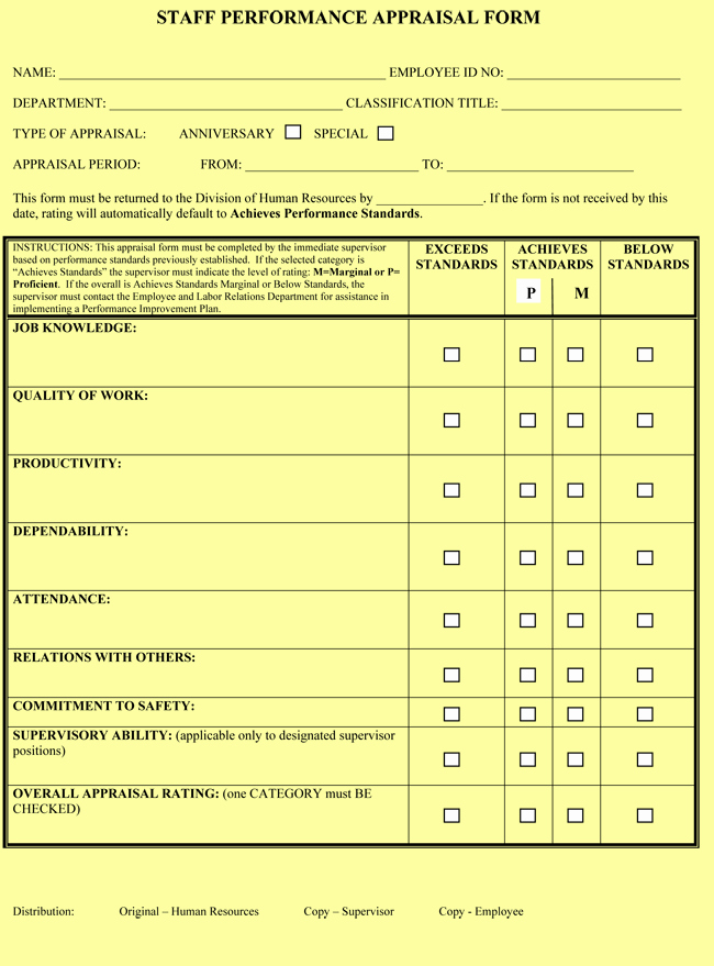 Performance Evaluation form Template Inspirational Performance Evaluation form Template Samples for Employees