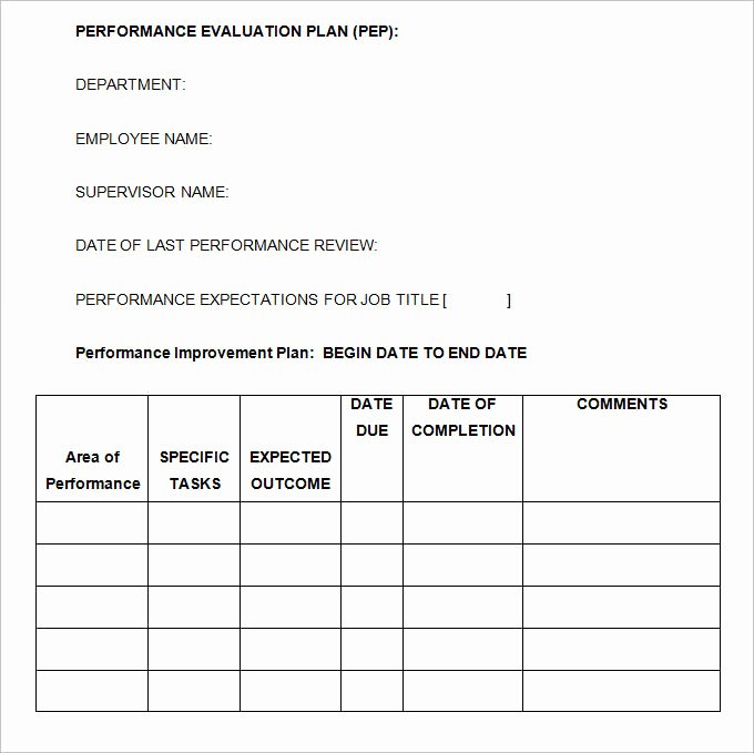 Performance Evaluation form Template Luxury 17 Hr Evaluation forms Hr Templates