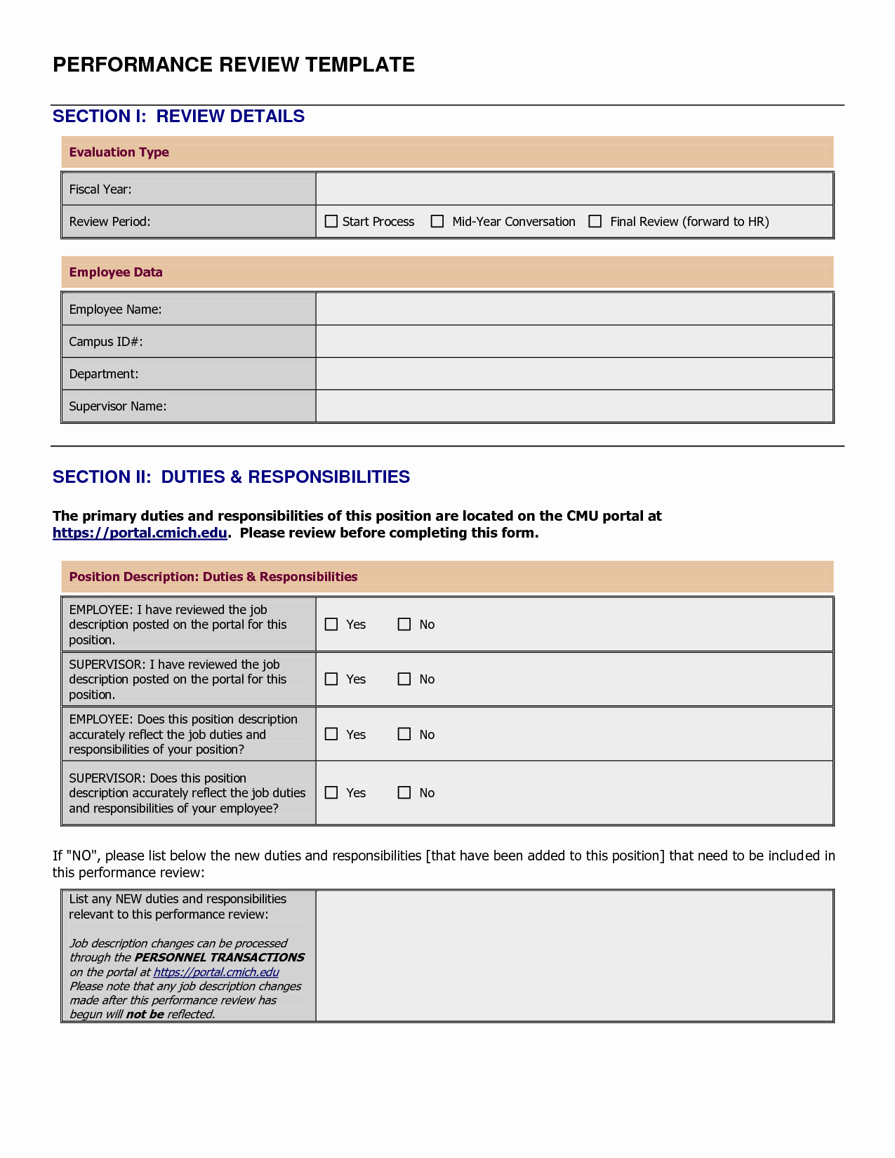 Performance Review form Template Luxury Appraisal Template Staff Document 31 Performance
