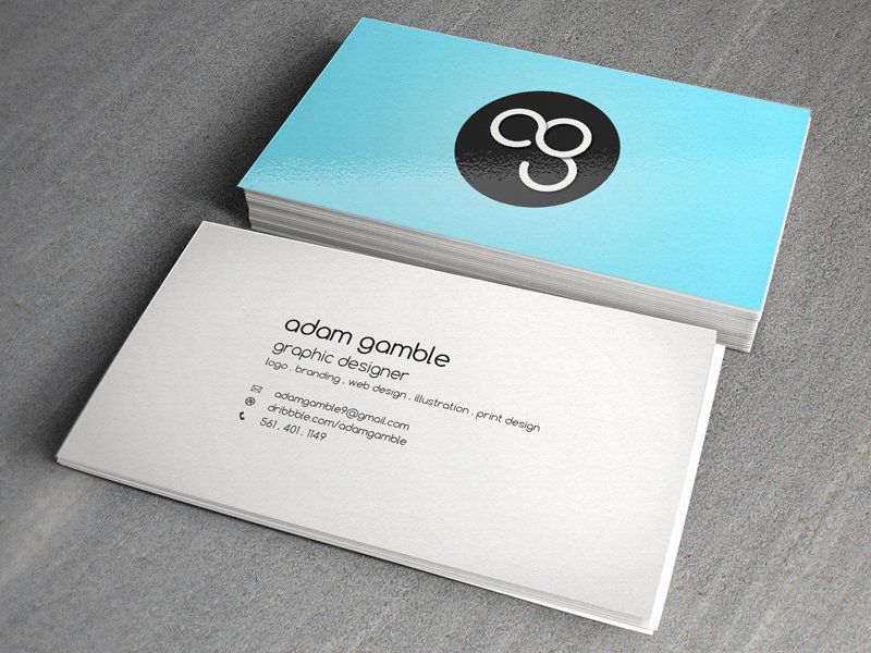 Personal Business Card Template Elegant Personal Business Card