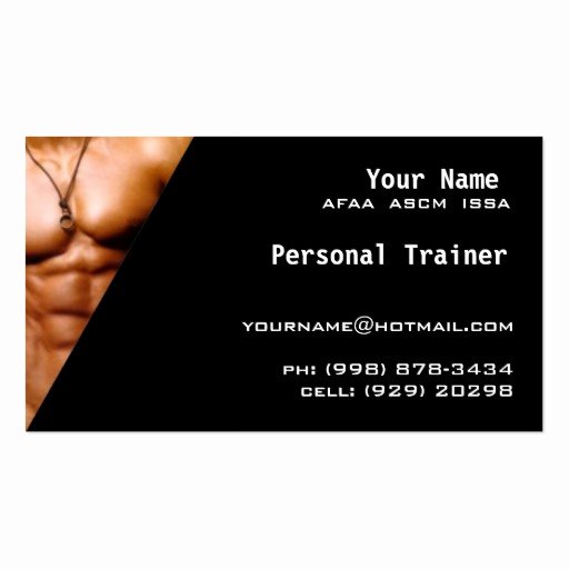 Personal Business Card Template New Personal Trainer Business Card Templates