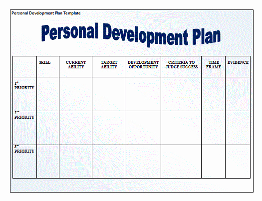 Personal Improvement Plan Template Fresh 11 Personal Development Plan Templates