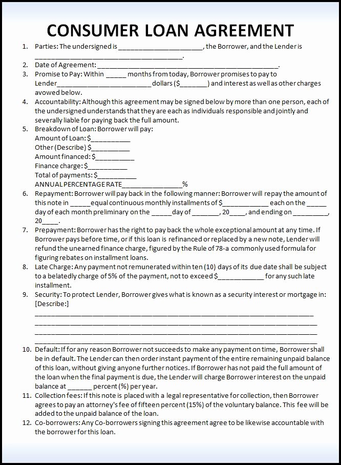 Personal Loan Documents Template Awesome Free Printable Personal Loan Agreement form Generic