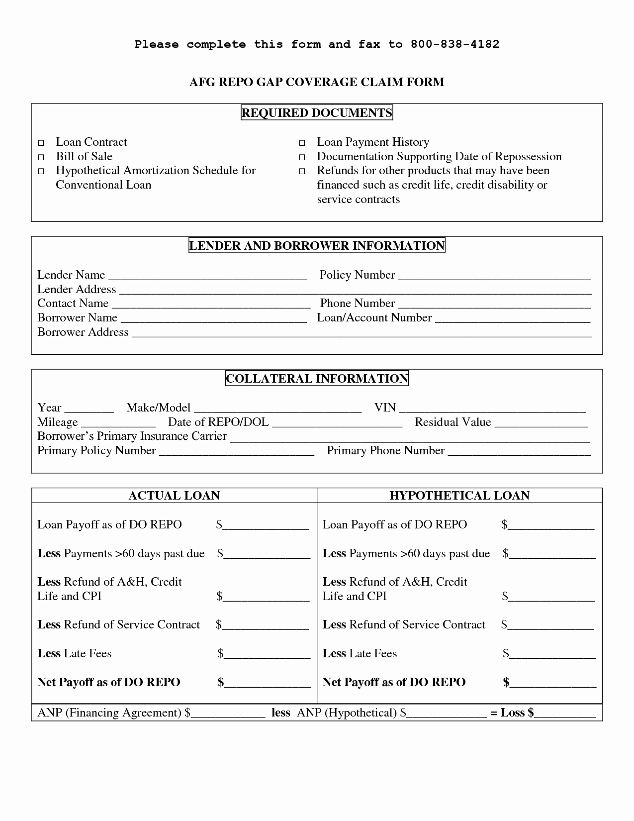 Personal Loan Documents Template Unique Printable Sample Personal Loan Contract form