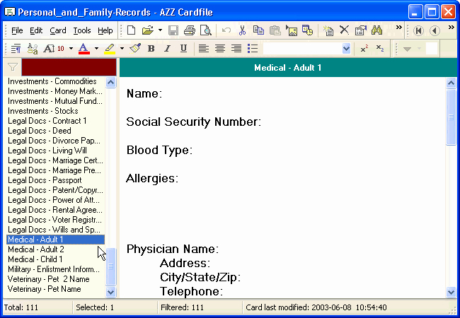 Personal Medical Record Template Awesome Keeping Family &amp; Personal Records organizer for Health
