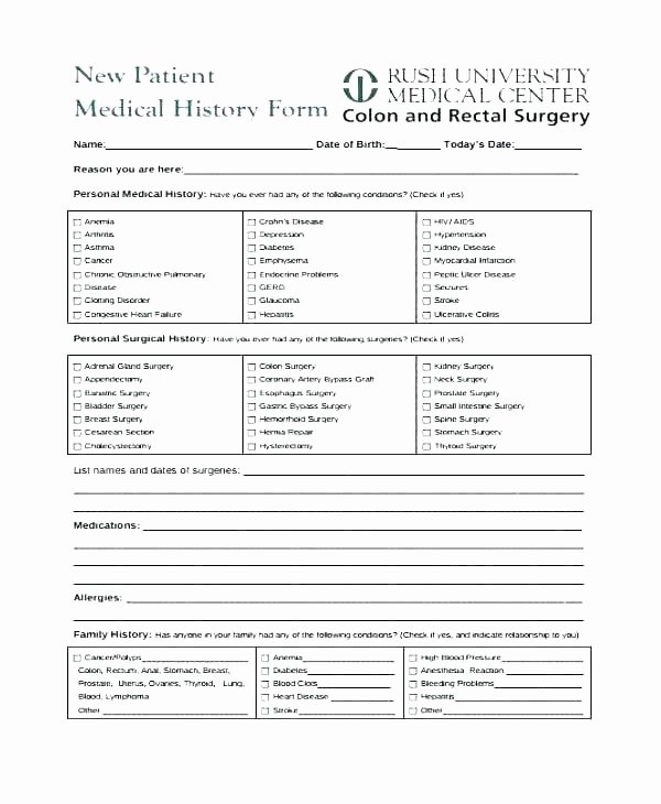 Personal Medical Record Template Best Of Health History Template Personal Medical History Template