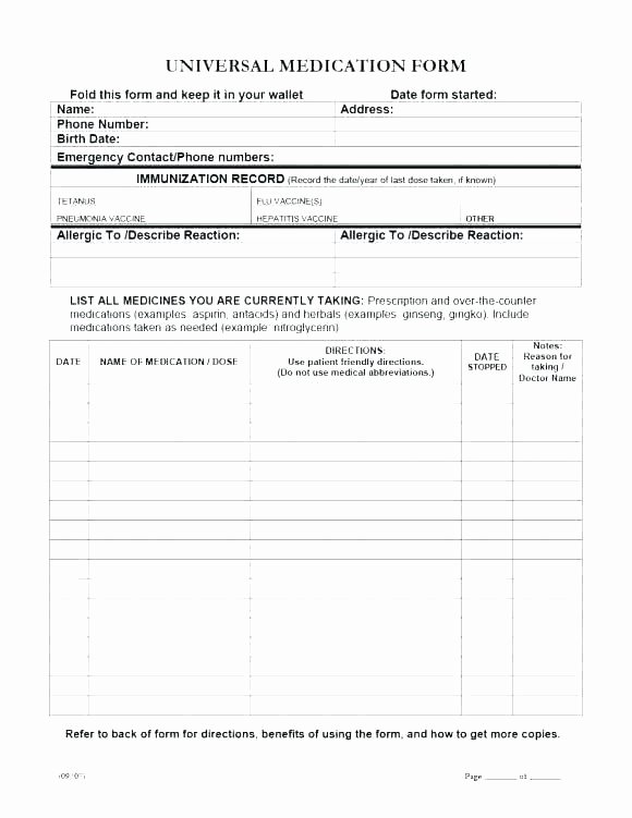 Personal Medical Record Template Best Of Personal Medical Records Template Release form Health