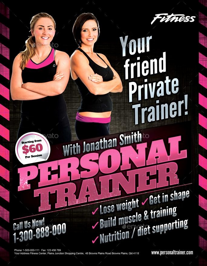 Personal Trainer Flyer Template Inspirational Personal Trainer Flyer by Inddesigner Graphicriver