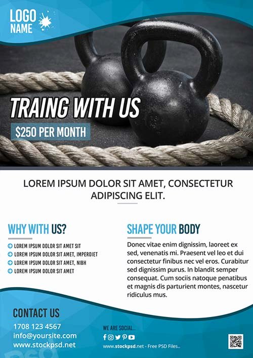 Personal Trainer Flyer Template Unique Fitness Class Flyer Template Robertrods