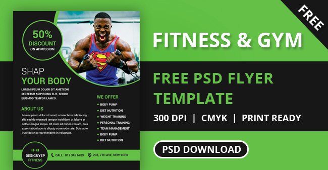 Personal Trainer Flyer Template Unique Free Gym and Fitness Flyer Psd Template Designyep