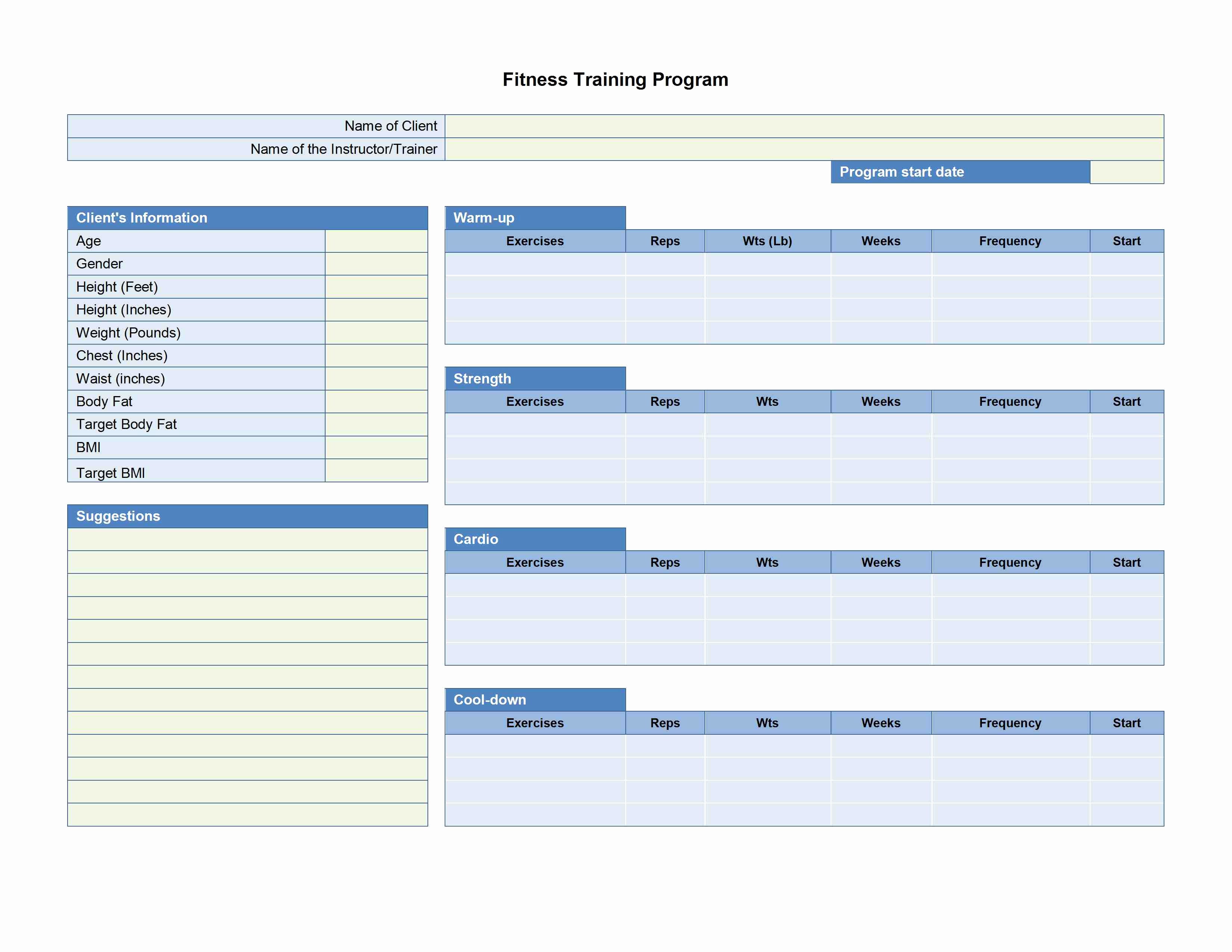 Personal Trainer Workout Plan Template Best Of Medication Log Template