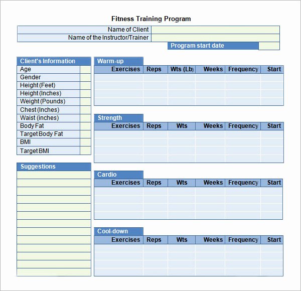 Personal Trainer Workout Template Best Of Training Plan Template 19 Download Free Documents In