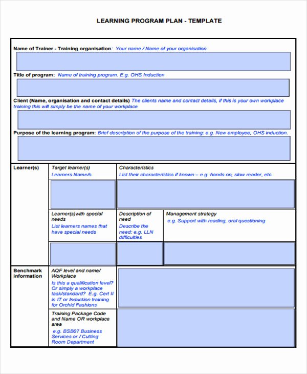 Personalised Learning Plan Template Beautiful Learning Plan Templates 10 Free Samples Examples format