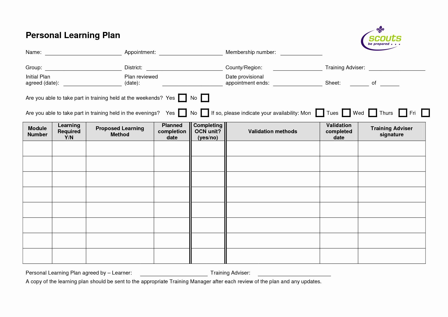 Personalised Learning Plan Template Fresh 15 Best Of Excel Investment Worksheet English