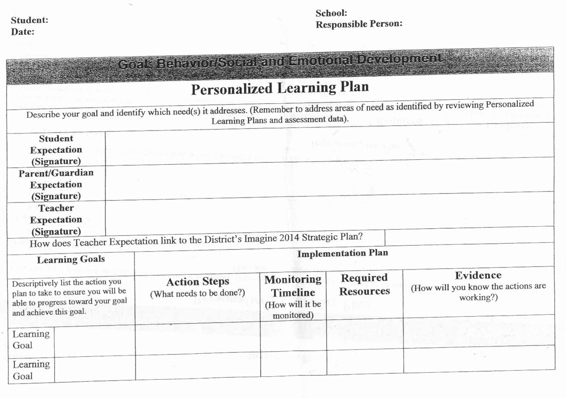 Personalised Learning Plan Template Luxury 26 Of Tutoring Plan Template