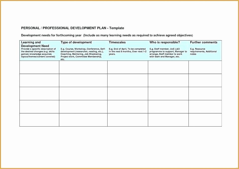 Personalised Learning Plans Template Unique 98 Professional Development Plan Sample Individual