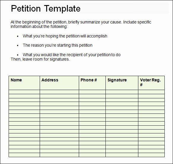 Petition Template Microsoft Word Beautiful 24 Sample Petition Templates – Pdf Doc