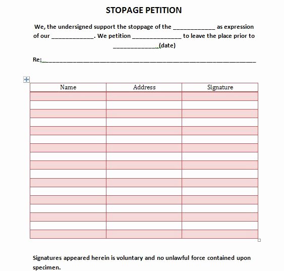 Petition Template Microsoft Word Best Of 30 Free Petition Templates How to Write Petition Guide
