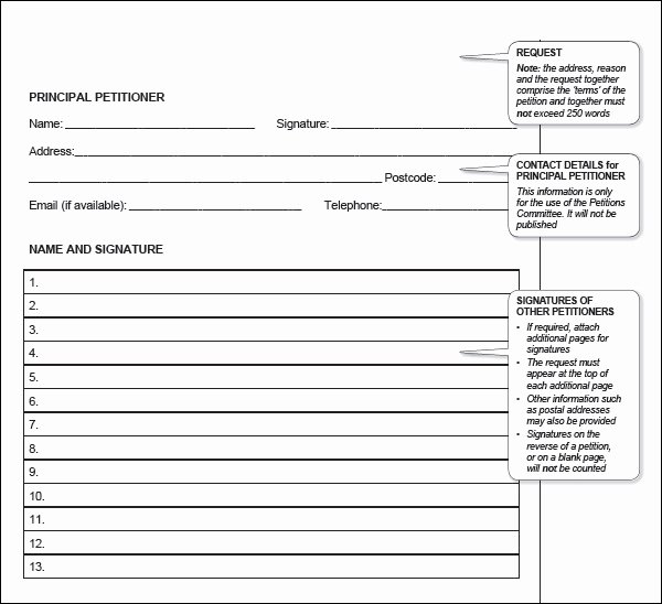 Petition Template Microsoft Word Luxury 24 Sample Petition Templates – Pdf Doc