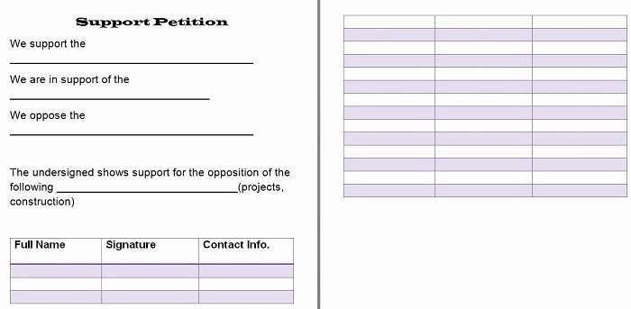 Petition Template Microsoft Word New Petition Template Line Petition