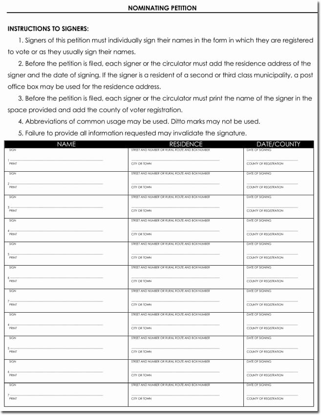 Petition Template Microsoft Word New Petition Templates Create Your Own Petition with 20
