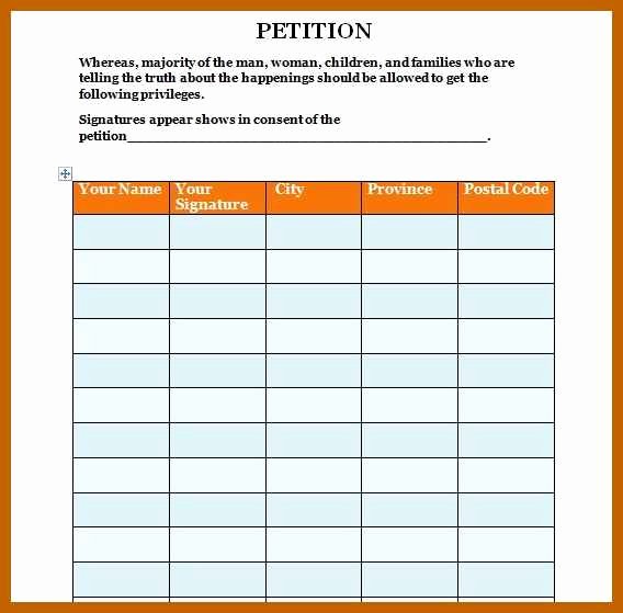 Petition Template Microsoft Word Unique 7 8 Petition Template Word