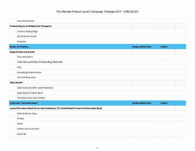 Pharmaceutical Product Launch Plan Template Awesome 2018 Product Launch Checklist Template [excel]