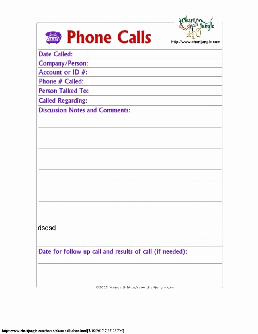 Phone Call Log Template Inspirational 40 Printable Call Log Templates In Microsoft Word and Excel