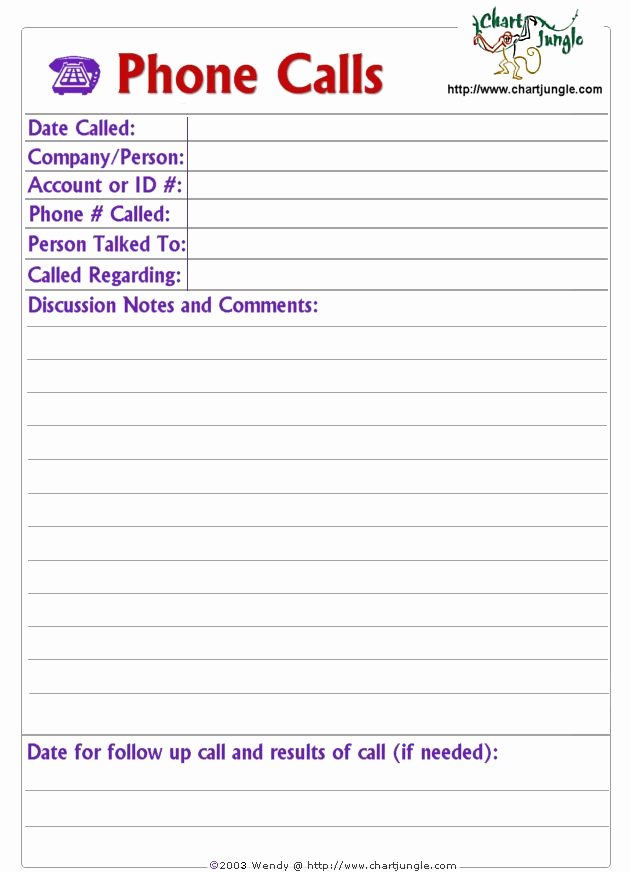 Phone Call Log Template Unique Pin by Sara L On Home Management Binder
