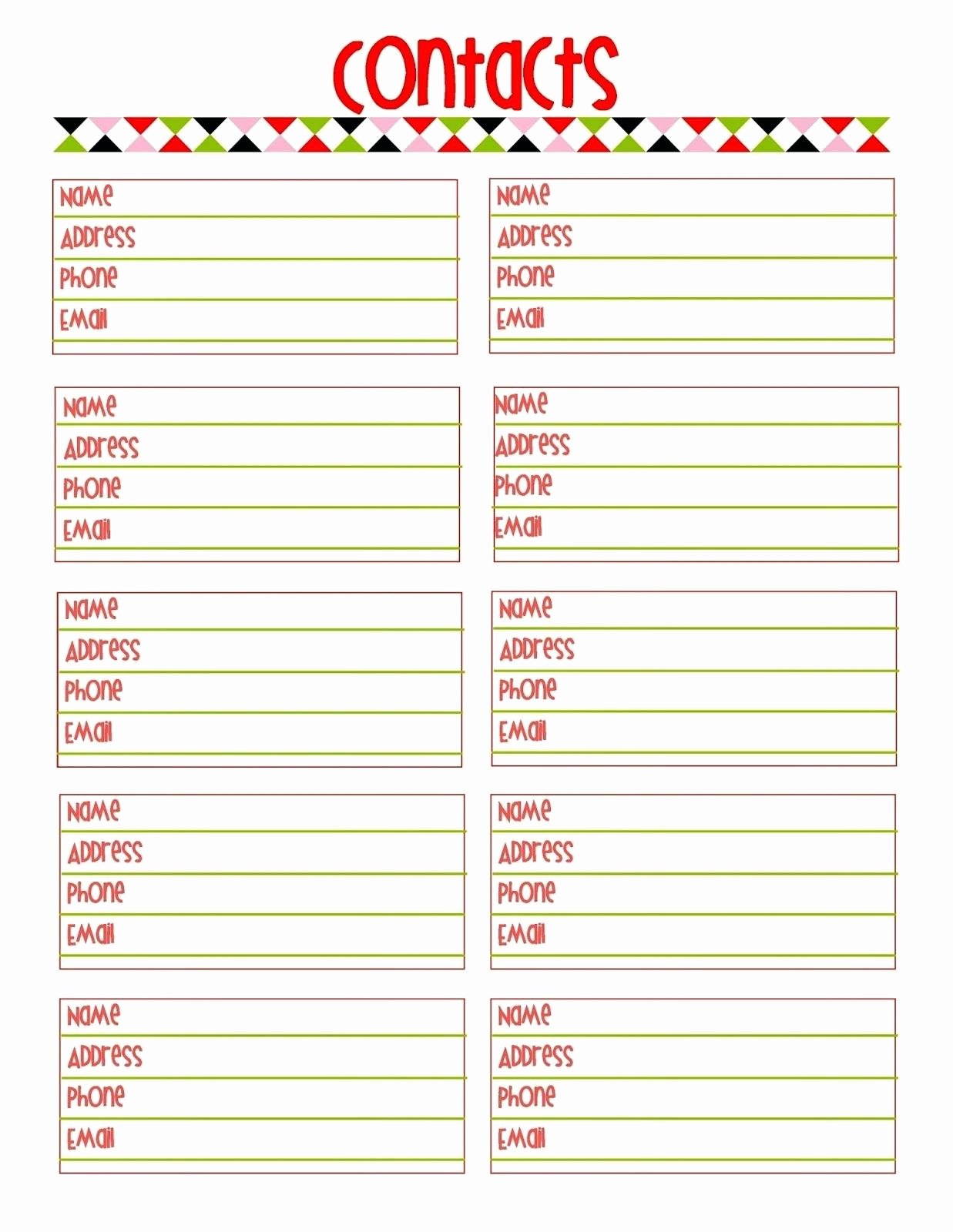 Phone Contact List Template Awesome Printable Fice Phone List Template Printable